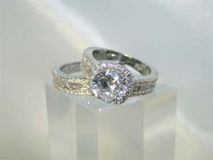 Elizabeth Platinum plated Ring Set