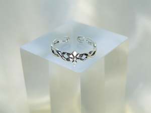 925 Sterling Silver Adjustable Flower TOE Ring