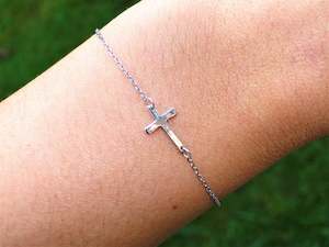 Cross Sterling Silver Bracelet