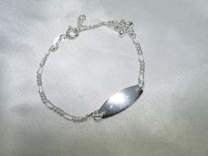 925 Sterling Silver Butterfly & Engravable Bracelet