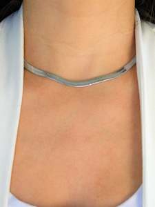 Internet only: Eve Silver Snake Necklace