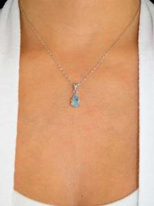 Internet only: Blue Topaz 925 Sterling Silver Necklace