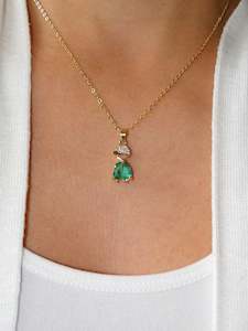 Internet only: Green Crystal Boy Necklace