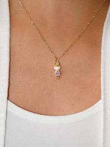 Juliet Pink Girl Gold Necklace