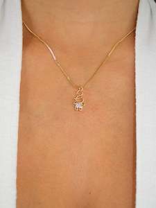 Internet only: Cute Boy 14K Gold plated Necklace