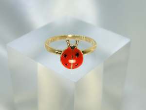 Ladybug 18K Gold filled Kids Ring