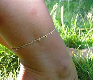 Golden Hearts Anklet