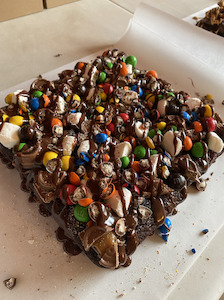 Loaded M&M Brownie Slab Sweet Cheeks Cakery