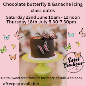 Chocolate Butterfly and Ganache icing class