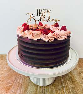 Cake icing or decorating: Raspberry Chocolate Mud Cake