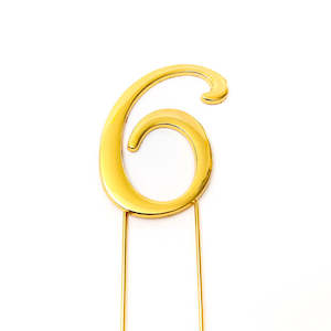 Number #6 Cake Topper