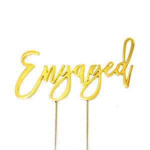 Engaged Metal Cake Topper