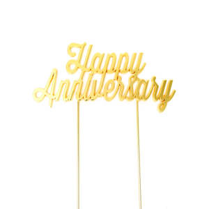 Happy Anniversary Metal Cake Topper