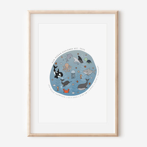 Under the Sea - Birth Print