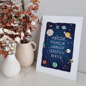 Alphabet Print - Solar System