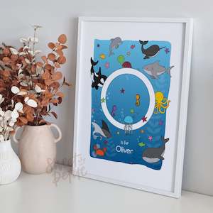 Pet: Initial Print - Under the Sea - Personalised