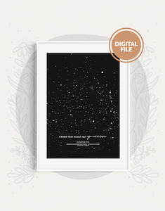 The Night Sky (Birth Print)