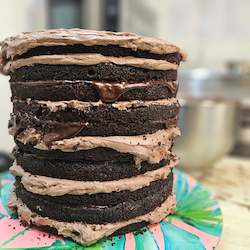 10 layer triple chocolate cake