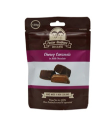 Confectionery: Potter Brothers Chewy Caramels in Milk Chocolate