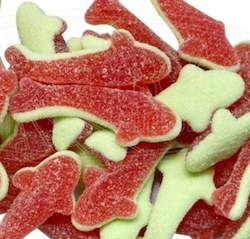 Confectionery: Gummy Sour Berry Shark