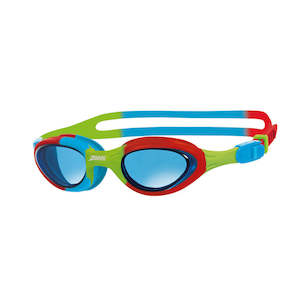 Swimming pool chemical: Zoggs Super Seal Junior Goggle - Blue/Green/Red