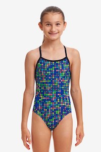 All Girls: GIRL'S DIAL A DOT TWISTED ONE PIECE