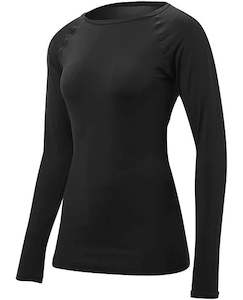 WOMEN’S BLACK BELIZE LONG SLEEVE RASHGUARD TYR