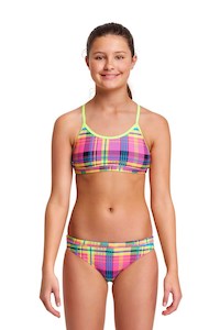 Girls Two Peice: GIRL'S RACER BACK TWO PIECE HAPPY HIGHLANDER FUNKITA