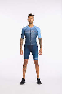 Mens Aero Tri Sleeved Top Midnight Turmeric