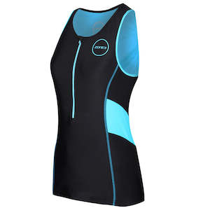 Womens Activate Top Black Turq Zone3