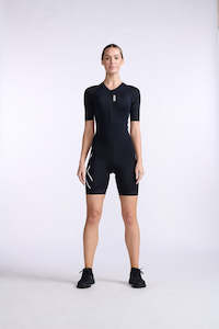 Womens Core Sleeved Trisuit Black White