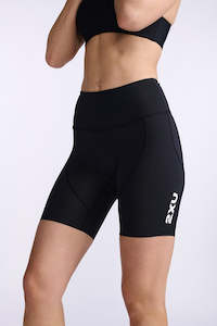 Womens Tri Shorts: WOMENS AERO TRI SHORT BLACK WHITE