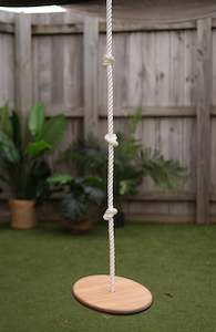 Wooden Platter Swing Knotted