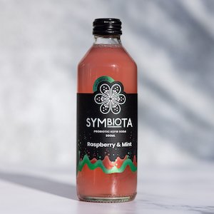 Probiotic Water Kefir Soda - Raspberry & Mint 300ml