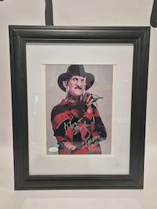 Framed Autographed Print - Freddy Krueger/Nightmare on Elm Street