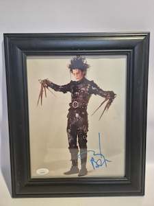 Autographed: Framed Print - Edward Scissorhands - AUTOGRAPHED