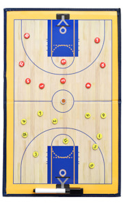 Sports coaching service - community sport: Basketball Coaching Tactical Board – 1 Folded