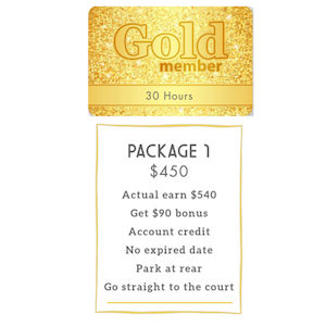 Gold Badminton Membership Passcard