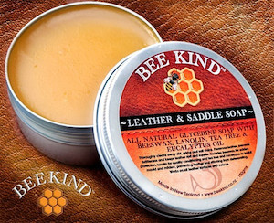 Bee Kind Leather & Saddle Glycerine Soap 150gms tackshop.co.nz