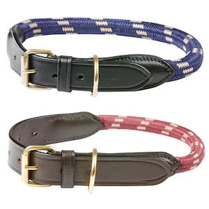 Weatherbeeta Rope Leather Dog Collar