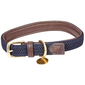 Weatherbeeta Plaited Leather Dog Collar