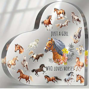 Direct: Equestrian Love Heart Acrylic