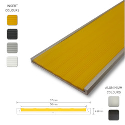 Series 11 Aluminium Stair Nosing - Solid Santoprene Insert