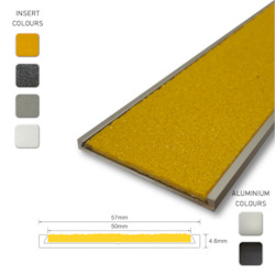 Series 10 Aluminium Stair Nosing - Solid Carborundum Insert