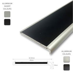 Internet only: Series 99 Aluminium Stair Nosing - Solid Aluminium Insert