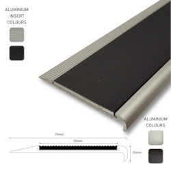 Internet only: Series 5 Aluminium Stair Nosing - Solid Aluminium Insert