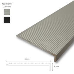 Internet only: Series 1 Aluminium Stair Nosing - Solid Aluminium