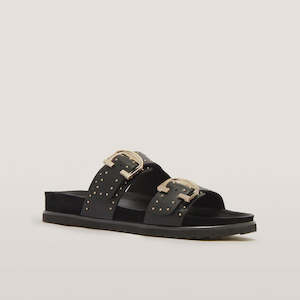 Deon Black Stud Slide