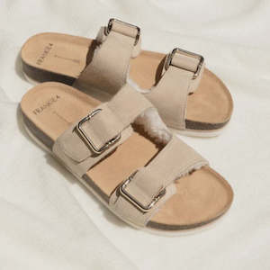 Womenswear: Nico Sandshell/Shearling Slide