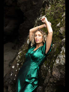 Applause Dress - Emerald Shimmer